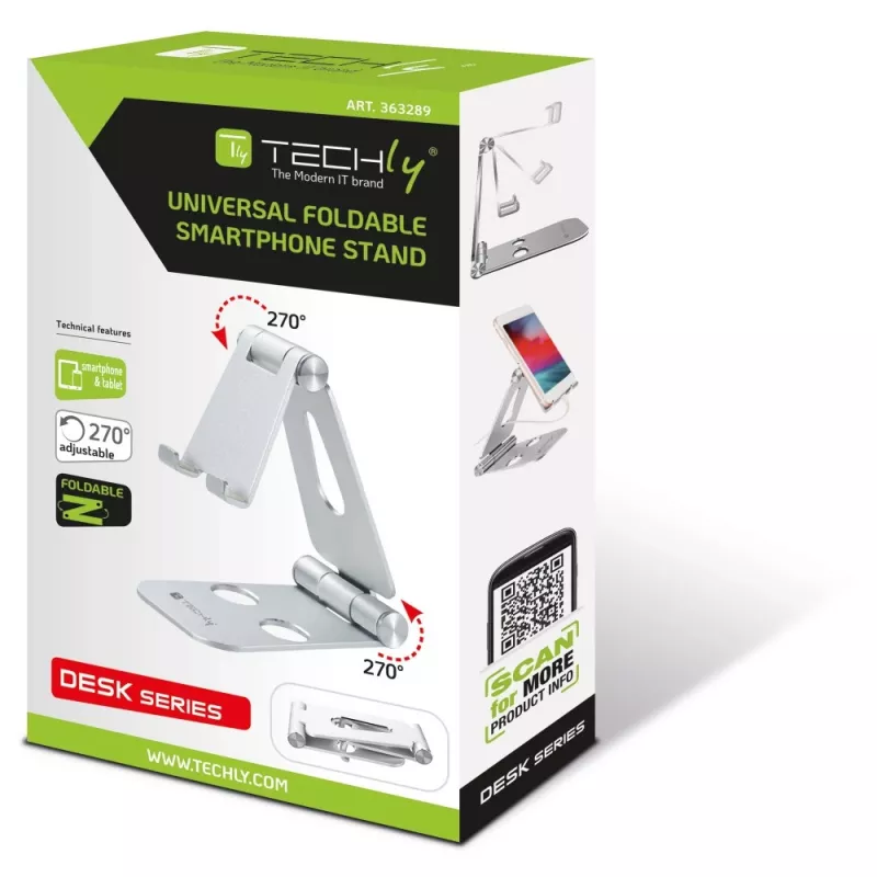 Techly I-SMART-STAND6 hoidik Passiivne hoidik Mobiiltelefon/nutitelefon Hõbedane