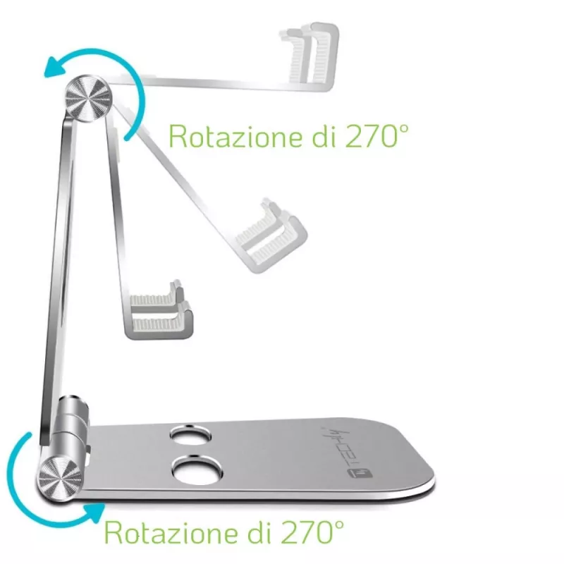 Techly I-SMART-STAND6 hoidik Passiivne hoidik Mobiiltelefon/nutitelefon Hõbedane