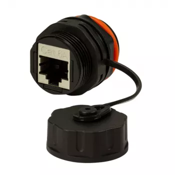Techly IWP-MD C6A-IPPANT kaabli soovahetaja RJ45 Must
