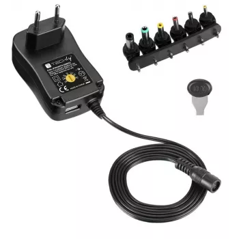Techly IPW-NTS1000G2 toiteadapter/inverter Siseruumidesse 12 W Must