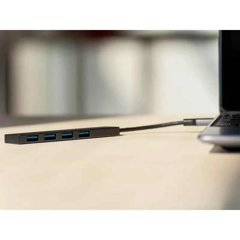 Techly IUSB32-HUB4A-4U3SL sülearvuti dokkimisjaam/portide paljundaja juhtmega USB 3.2 Gen 1 (3.1 Gen 1) Type-A Hall