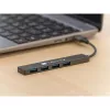 Techly IUSB32-HUB4A-4U3SL sülearvuti dokkimisjaam/portide paljundaja juhtmega USB 3.2 Gen 1 (3.1 Gen 1) Type-A Hall