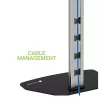 Techly põrandastatiiv teleritele 32 inch kuni 65 inch, 165,1 cm (65 inch), 400 x 200 mm, 600 x 400 mm, 90°, Alumiinium, Must, Hõbedane