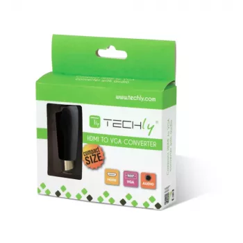 Techly IDATA HDMI-VGA2MABT2 videosignaalimuundur Passiivne videomuundur 1920 x 1080 pikslit