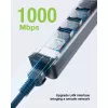 Techly IDATA USB-ETGIGA3AA sülearvuti dokkimisjaam/portide paljundaja Juhtmega USB 3.2 Gen 1 (3.1 Gen 1) Type-A Must, Hõbedane