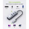 Techly IDATA USB-ETGIGA3AA sülearvuti dokkimisjaam/portide paljundaja Juhtmega USB 3.2 Gen 1 (3.1 Gen 1) Type-A Must, Hõbedane