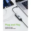 Techly IDATA USB-ETGIGA3AA sülearvuti dokkimisjaam/portide paljundaja Juhtmega USB 3.2 Gen 1 (3.1 Gen 1) Type-A Must, Hõbedane