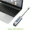 Techly IDATA USB-ETGIGA3CA sülearvuti dokkimisjaam/pordireplikaator Juhtmega USB 3.2 Gen 1 (3.1 Gen 1) Type-A + USB-C Must, Hõbedane