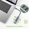 Techly IDATA USB-ETGIGA3CA sülearvuti dokkimisjaam/pordireplikaator Juhtmega USB 3.2 Gen 1 (3.1 Gen 1) Type-A + USB-C Must, Hõbedane