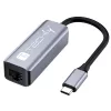 Techly IDATA USB-ETGIGA-CA sülearvuti dokk/pordireplikaator Juhtmega ühendatud USB 3.2 Gen 1 (3.1 Gen 1) USB-C Must, Hõbedane