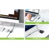 Techly IDATA USB-ETGIGA-CA sülearvuti dokk/pordireplikaator Juhtmega ühendatud USB 3.2 Gen 1 (3.1 Gen 1) USB-C Must, Hõbedane