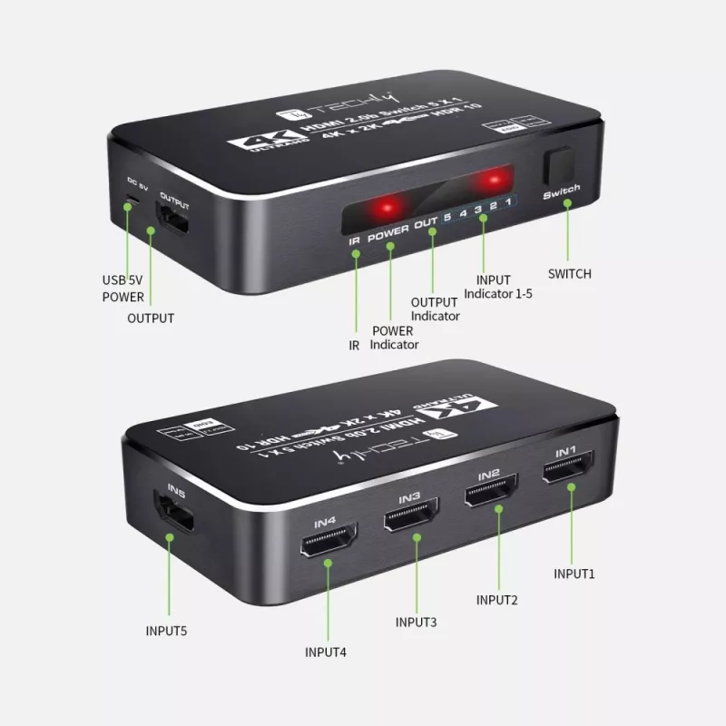 Techly IDATA HDMI2-4K5160B videolüliti HDMI