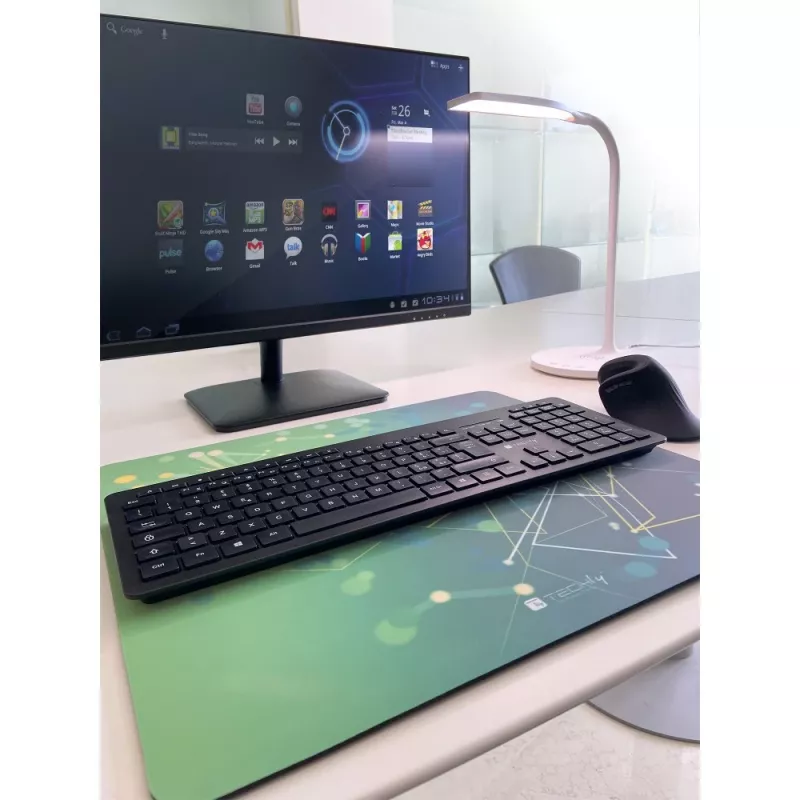Techly ICA-MP GLASS1 hiirematt Mänguhiirematt Roheline
