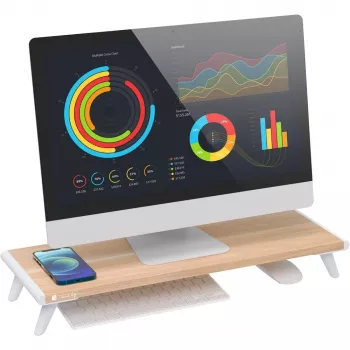 Techly ICA-MS 389 monitori kinnitus / alus Laud Valge, Puit