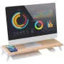 Techly ICA-MS 389 monitori kinnitus / alus Laud Valge, Puit