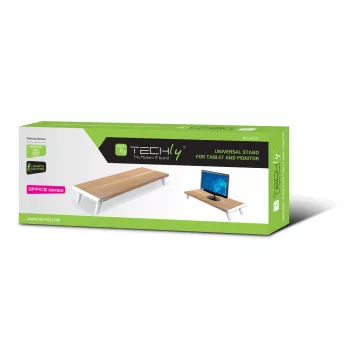 Techly ICA-MS 389 monitori kinnitus / alus Laud Valge, Puit