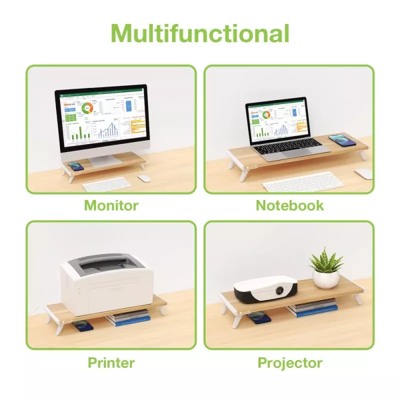 Techly ICA-MS 389 monitori kinnitus / alus Laud Valge, Puit