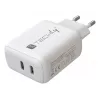 Techly IPW-USB-2C35W mobiilseadmete laadija Sülearvuti, Nutitelefon, Tahvelarvuti Valge Vahelduvvool Kiirlaadimine Toatingimustes