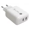 Techly IPW-USB-2C35W mobiilseadmete laadija Sülearvuti, Nutitelefon, Tahvelarvuti Valge Vahelduvvool Kiirlaadimine Toatingimustes