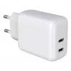 Techly IPW-USB-2C35W mobiilseadmete laadija Sülearvuti, Nutitelefon, Tahvelarvuti Valge Vahelduvvool Kiirlaadimine Toatingimustes