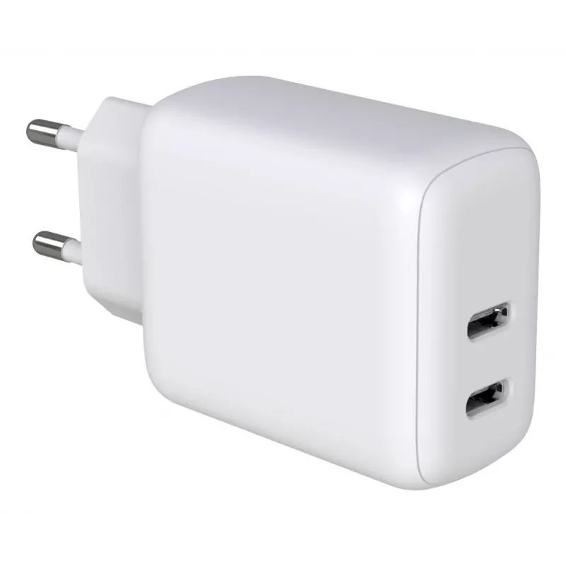 Techly IPW-USB-2C35W mobiilseadmete laadija Sülearvuti, Nutitelefon, Tahvelarvuti Valge Vahelduvvool Kiirlaadimine Toatingimustes