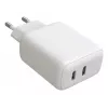 Techly IPW-USB-2C35W mobiilseadmete laadija Sülearvuti, Nutitelefon, Tahvelarvuti Valge Vahelduvvool Kiirlaadimine Toatingimustes
