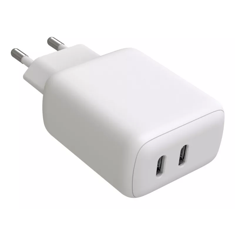 Techly IPW-USB-2C35W mobiilseadmete laadija Sülearvuti, Nutitelefon, Tahvelarvuti Valge Vahelduvvool Kiirlaadimine Toatingimustes