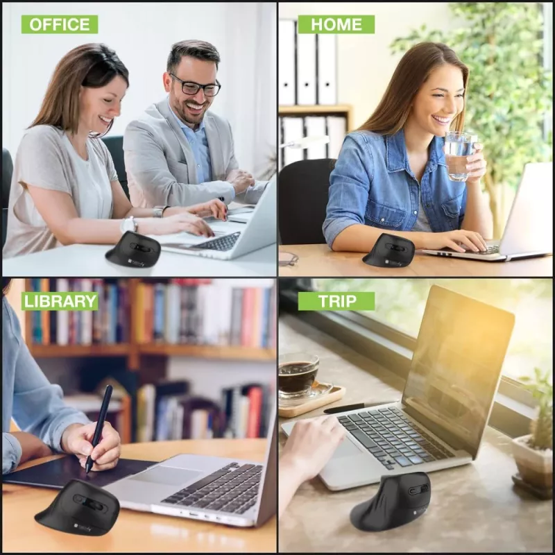 Techly IM 1100-VM-B hiir Meditsiiniline Paremakäeline RF juhtmevaba Optiline 3200 DPI