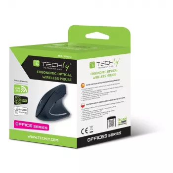 Techly IM 1200-VM-B hiir Meditsiiniline Paremakäeline RF-juhtmevaba Optiline 1600 DPI
