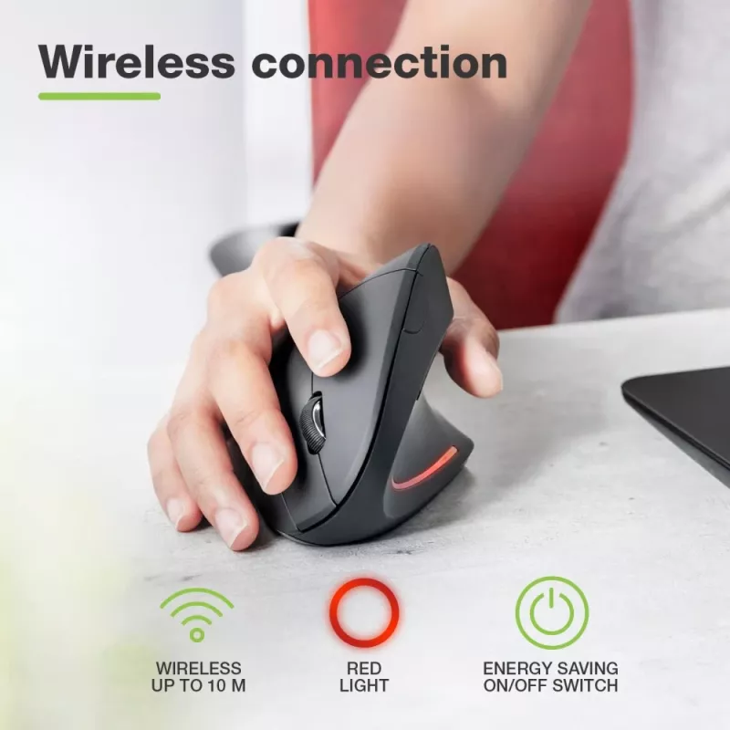 Techly IM 1200-VM-B hiir Meditsiiniline Paremakäeline RF-juhtmevaba Optiline 1600 DPI