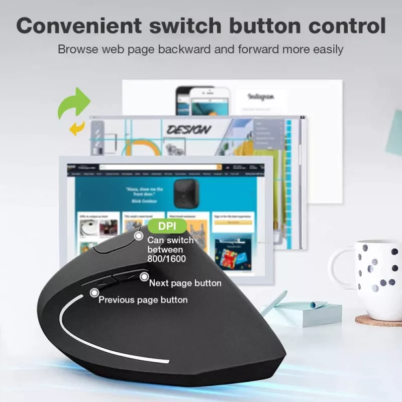Techly IM 1200-VM-B hiir Meditsiiniline Paremakäeline RF-juhtmevaba Optiline 1600 DPI