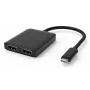 Techly IADAP USBC-HDMI2T4K videokaabli adapter 0,15 m USB USB-C 2 x HDMI Must
