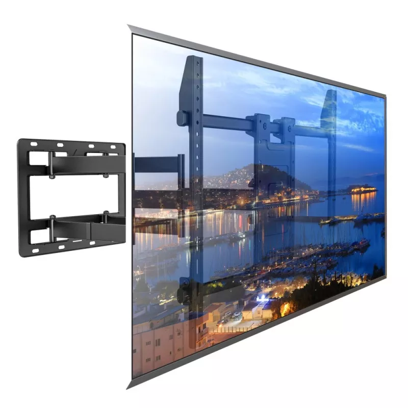Techly seinakinnitus 55–100-tollise Full-Motion LED LCD-teleri jaoks, 300 x 300 mm, 900 x 600 mm, 0–7°, 120°, teras, must