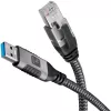 Techly ICOC U3A-RJ45-020 võrgukaabel Hõbedane, Must 2 m Cat6 F/UTP (FTP)