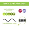 Techly ICOC U3A-RJ45-020 võrgukaabel Hõbedane, Must 2 m Cat6 F/UTP (FTP)