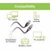 Techly ICOC U3A-RJ45-030 võrgukaabel Hõbedane, Must 3 m Cat6 F/UTP (FTP)