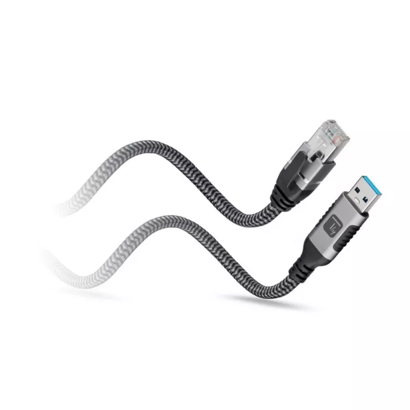 Techly ICOC U3A-RJ45-050 võrgukaabel Hõbedane, Must 5 m Cat6 F/UTP (FTP)