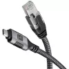 Techly ICOC U3C-RJ45-020 võrgukaabel Hõbedane, Must 2 m Cat6 F/UTP (FTP)