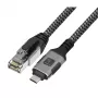 Techly ICOC U3C-RJ45-050 võrgukaabel Hõbedane, Must 5 m Cat6 F/UTP (FTP)