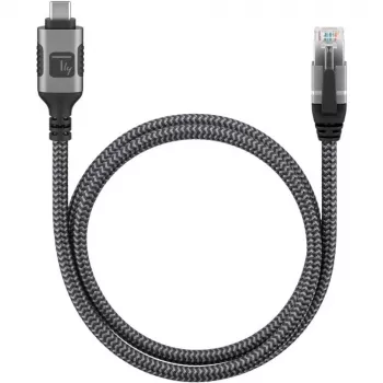 Techly ICOC U3C-RJ45-050 võrgukaabel Hõbedane, Must 5 m Cat6 F/UTP (FTP)