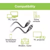Techly ICOC U3C-RJ45-050 võrgukaabel Hõbedane, Must 5 m Cat6 F/UTP (FTP)