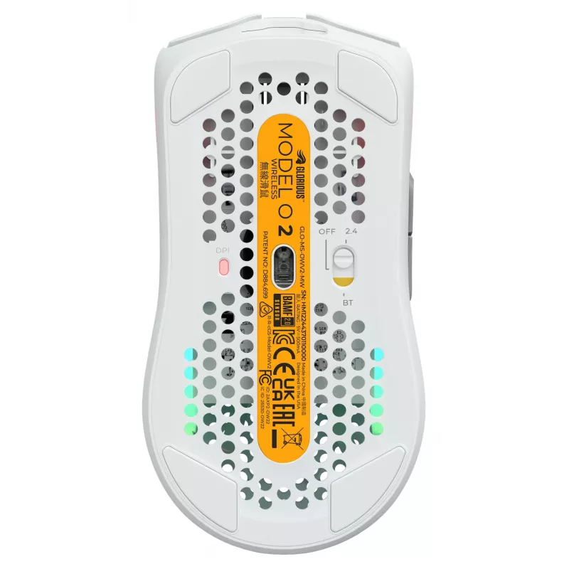 Glorious Gaming Glorious Model O Wireless 2 – matt valge, paremakäeline, laser, RF-juhtmevaba + USB USB-C, 26 000 DPI, 1 ms, valge