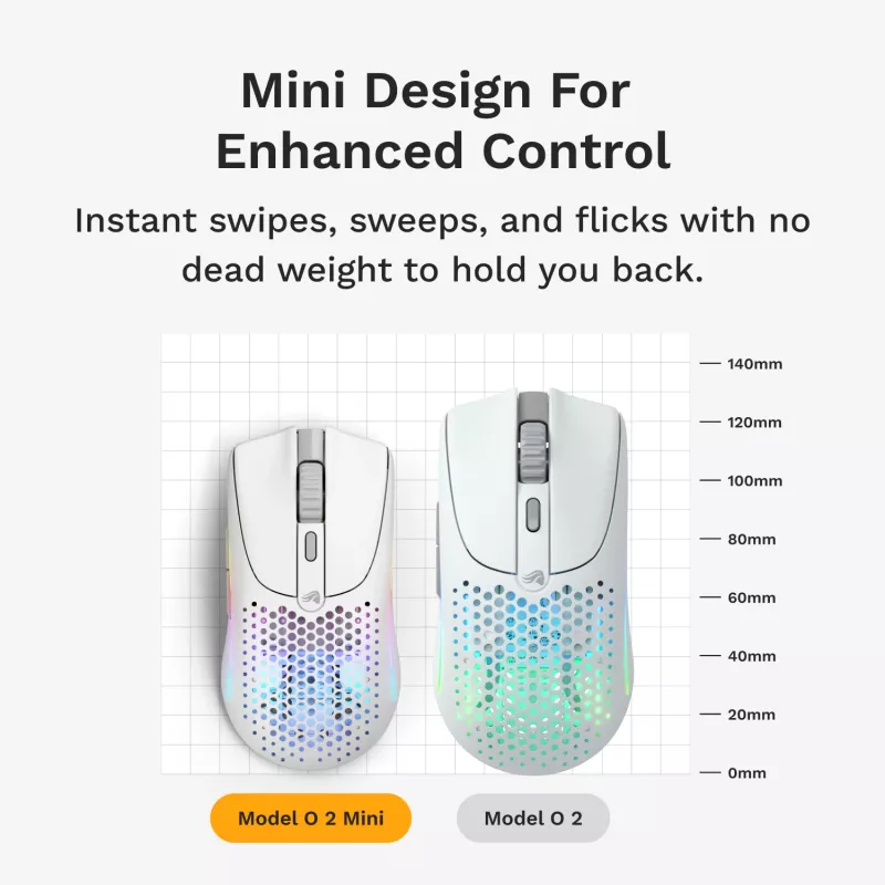 Glorious Gaming Glorious Model O 2 Mini Wireless - Matt valge