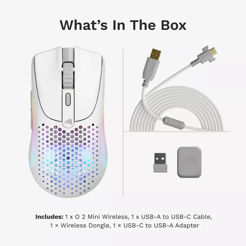 Glorious Gaming Glorious Model O 2 Mini Wireless - Matt valge
