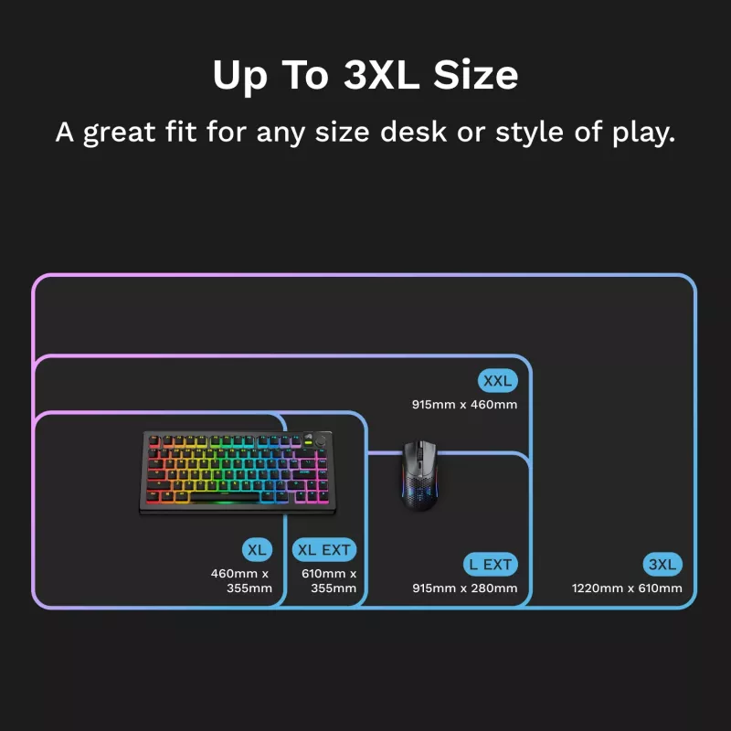 Glorious Gaming GLORIOUS hiir PAD 2 GLED - XL EXTENDED - MUST
