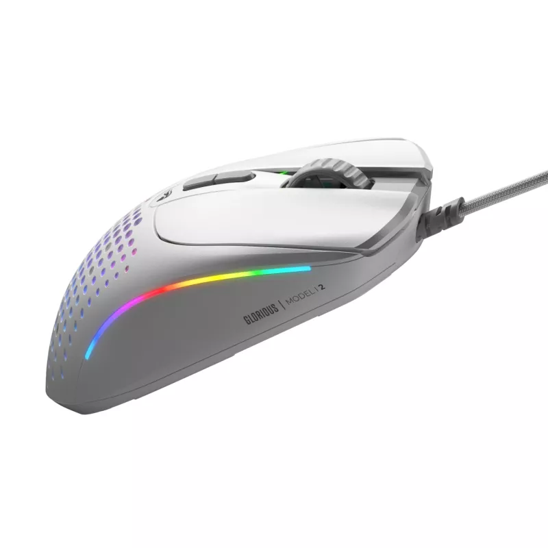 Glorious Gaming Glorious Model IV2 Wired - valge, paremakäeline, optiline, USB Type-A, 26000 DPI, valge