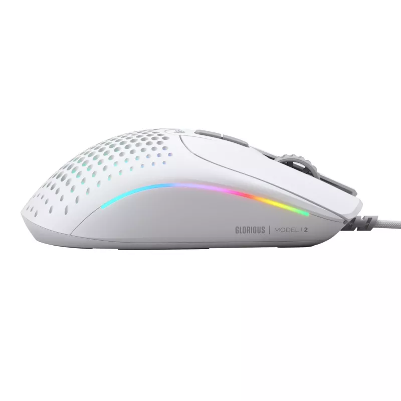 Glorious Gaming Glorious Model IV2 Wired - valge, paremakäeline, optiline, USB Type-A, 26000 DPI, valge