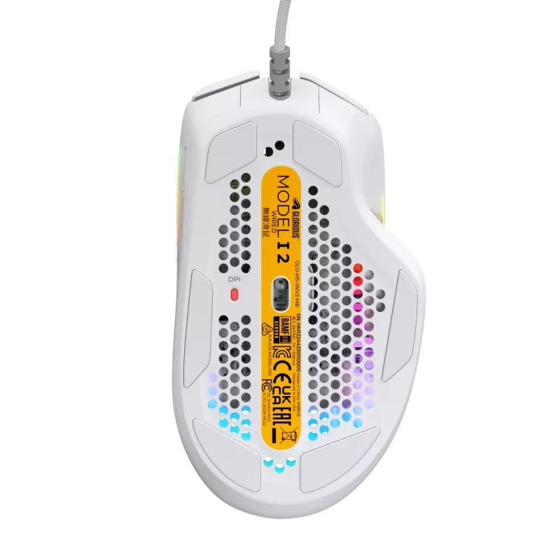 Glorious Gaming Glorious Model IV2 Wired - valge, paremakäeline, optiline, USB Type-A, 26000 DPI, valge