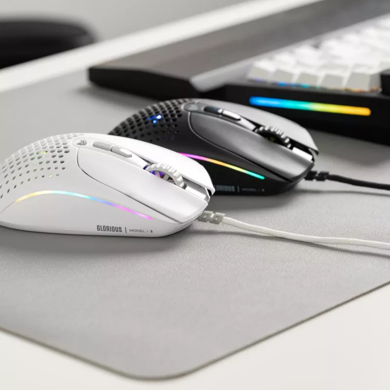 Glorious Gaming Glorious Model IV2 Wired - valge, paremakäeline, optiline, USB Type-A, 26000 DPI, valge