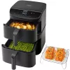 Cosori Turbo Tower Double 10,8 L eraldiseisev 2630 W kuumaõhufritüür Must